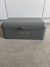Metal Bread Bin Grey