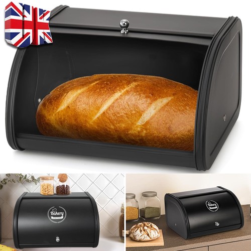 Large metal bread box - bread,