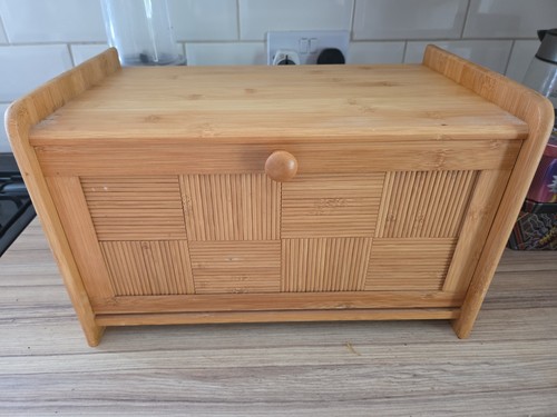 Wooden bread bin box - bread,