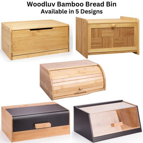 Large wbamboo bread bin for - large,