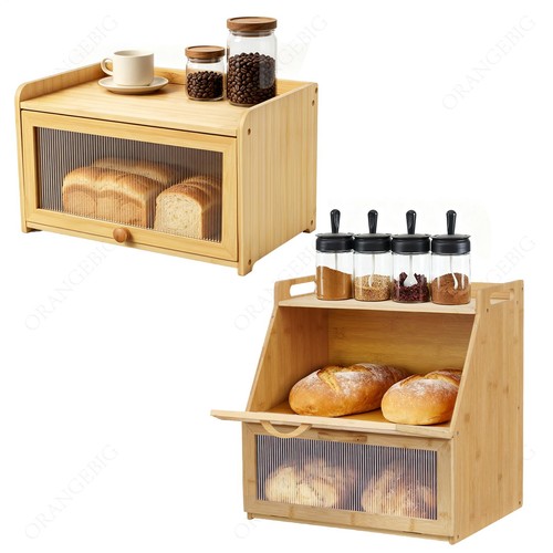Large bread bins - bins, natural
